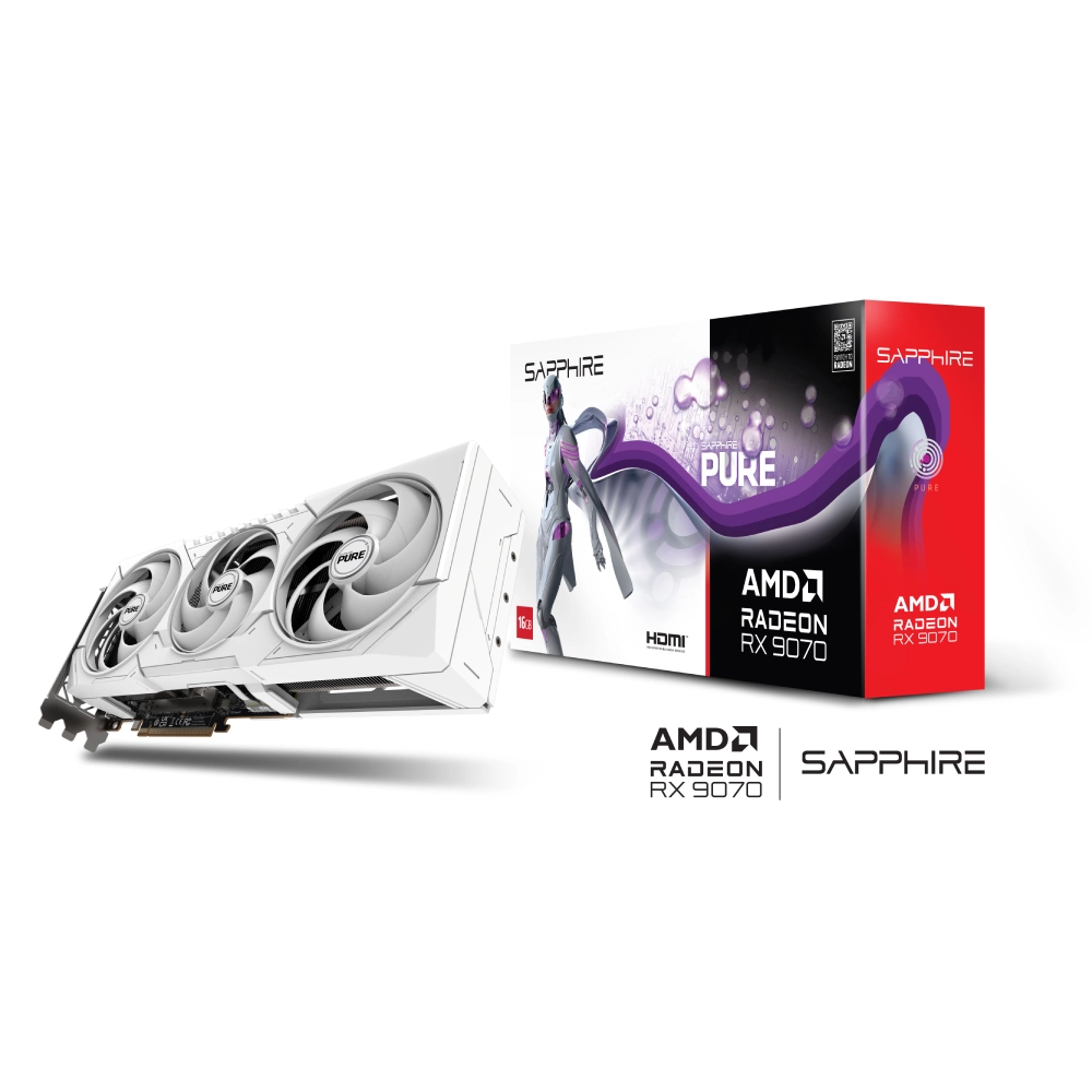 Sapphire Graphic Card Pure RX 9070 16GB GDDR6 OC Triple Fan view 8
